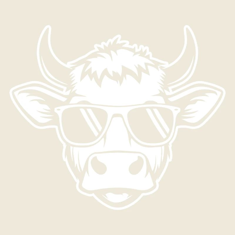 Cool cow with sunglasses