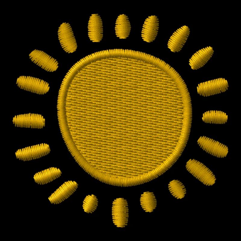 Sun embroidered