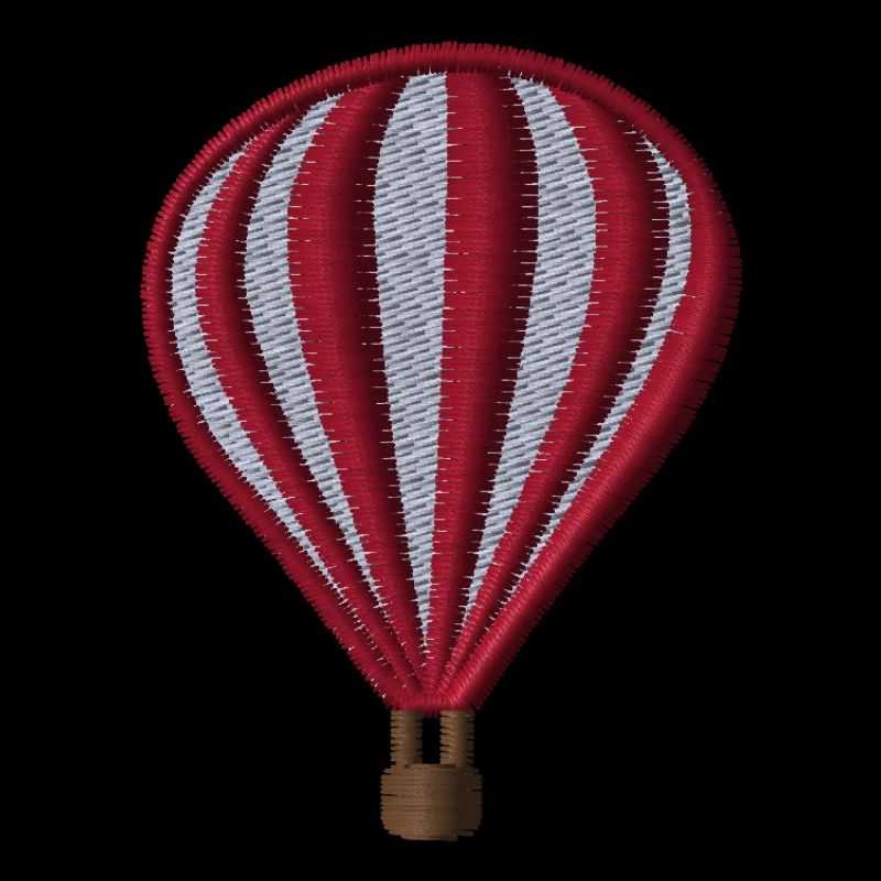 Hot Air Balloon Embroidered