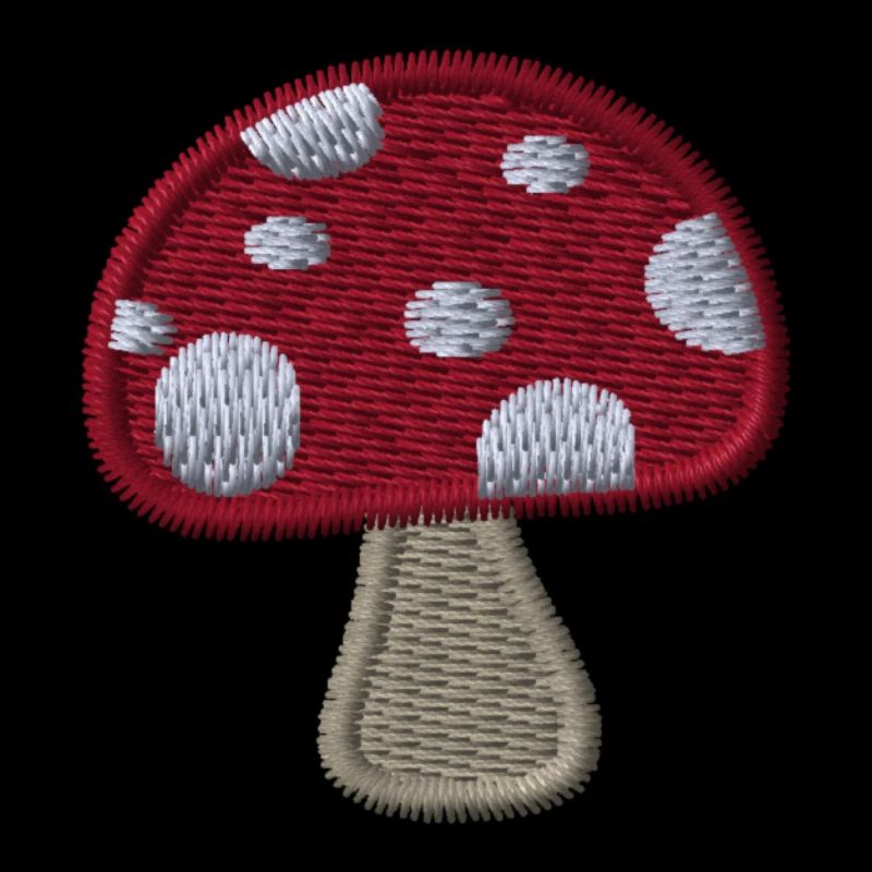Mushroom embroidered
