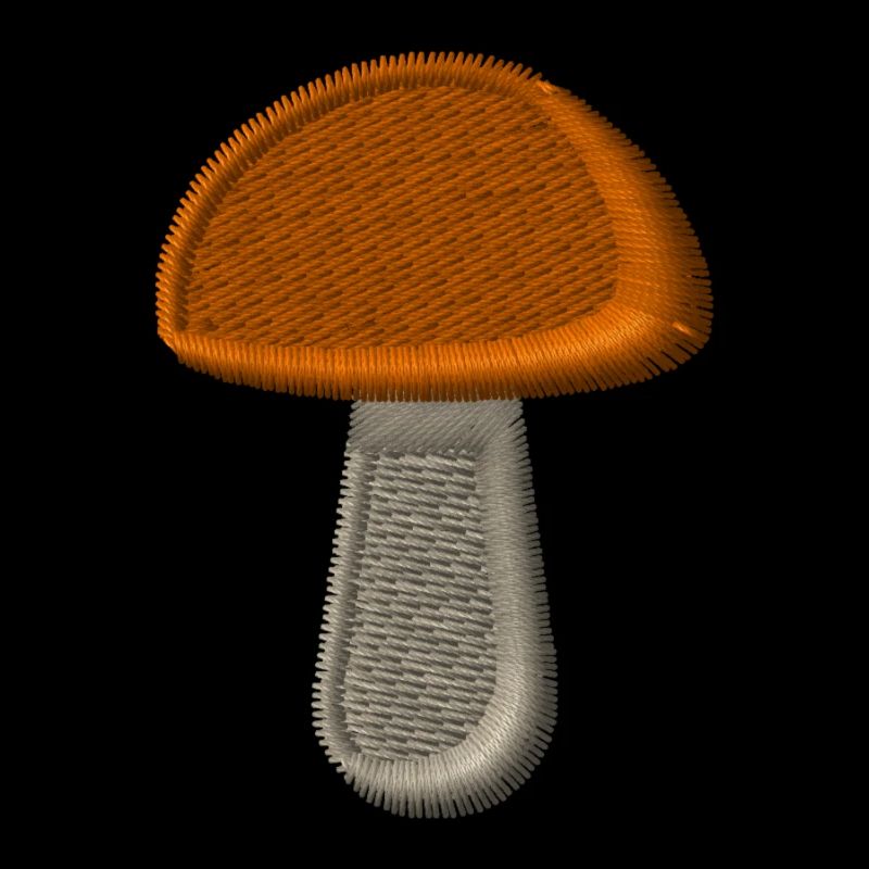 Mushroom embroidered