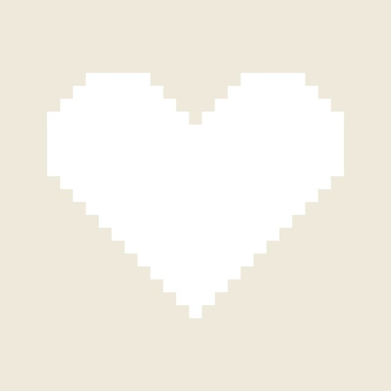 Pixel coeur blanc