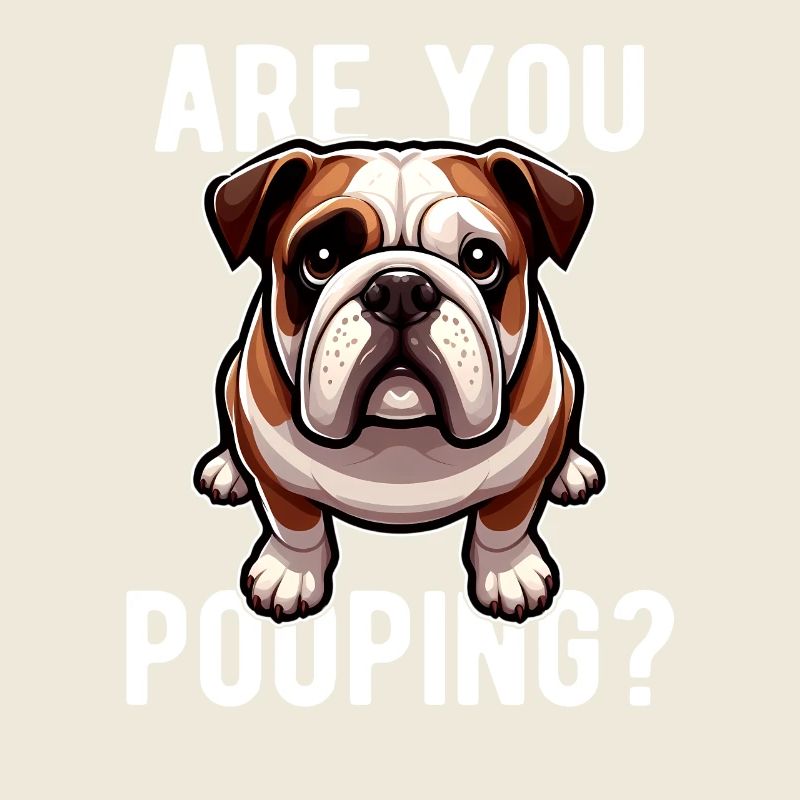 Faites-vous caca ? Drôle de bouledogue anglais