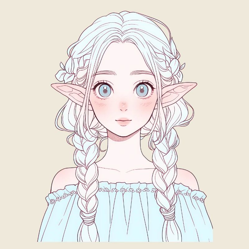 Elfe, Anime, Fille