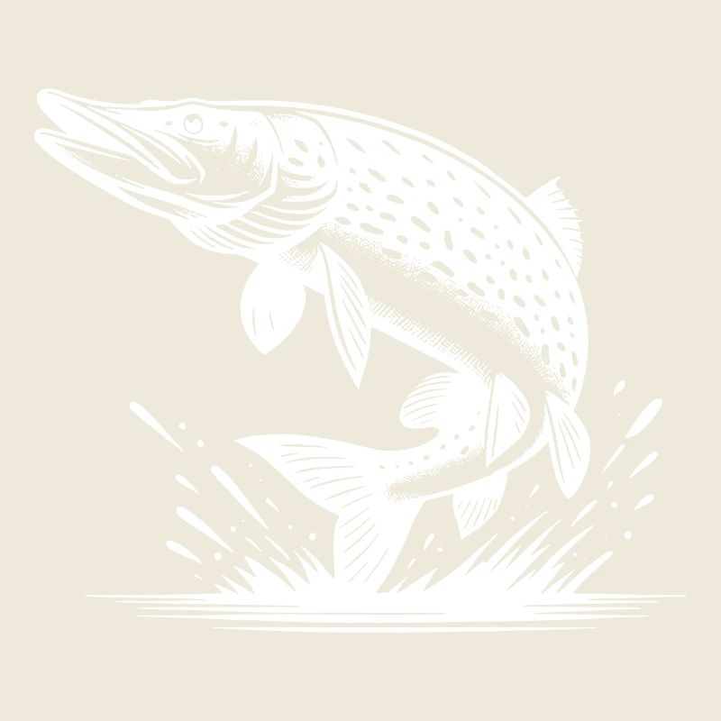 Grand brochet bondissant