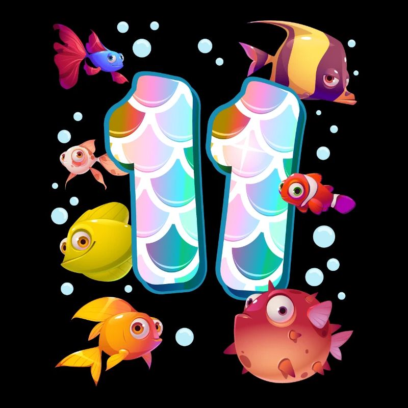 11. Geburtstag | Regenbogenfisch Geburtstag |