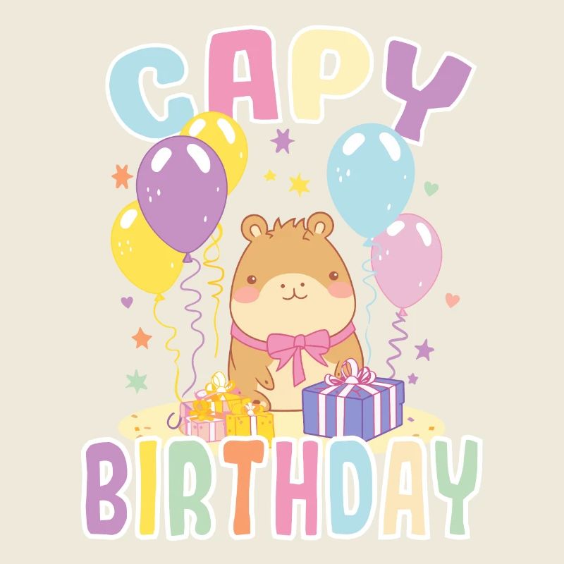 Capy Anniversaire Mignon Capybara Anniversaire
