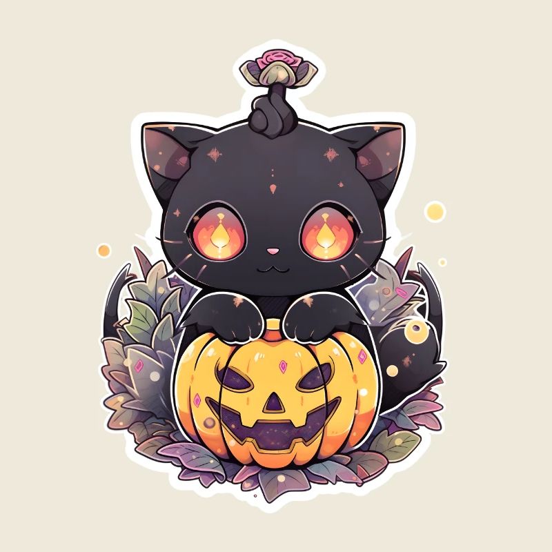 Black Cat Anime Halloween