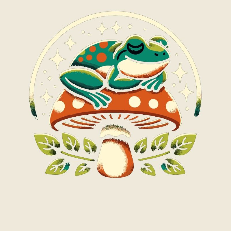 Cottagecore Esthétique Grenouille Champignon Forêt
