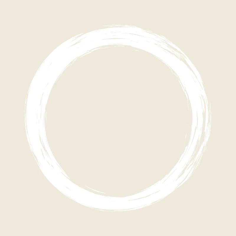 Icône cercle brosse nouvelle variante design blanc