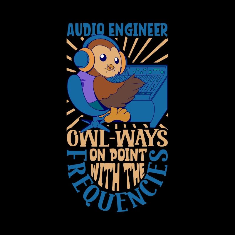 Eule am Mischpult - Tontechniker