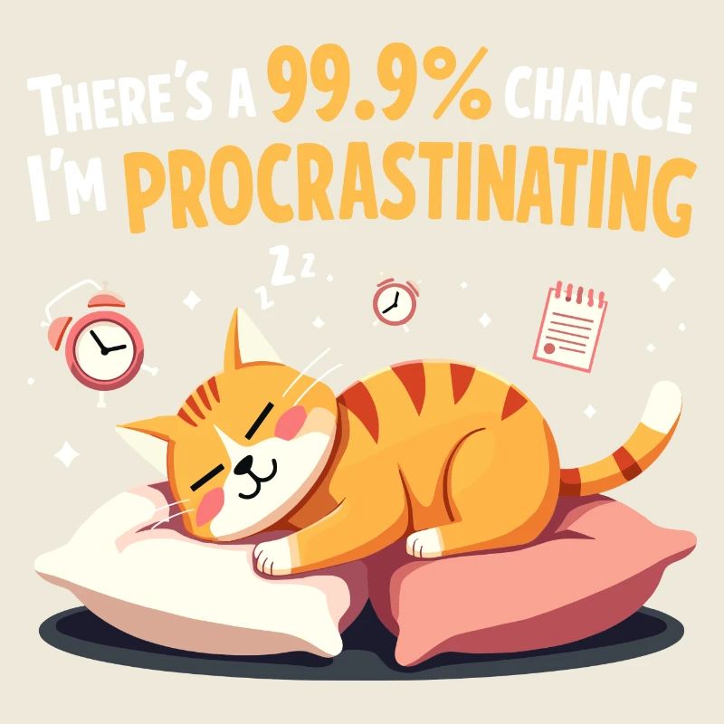 Chat Flemmard Humour Sarcastique