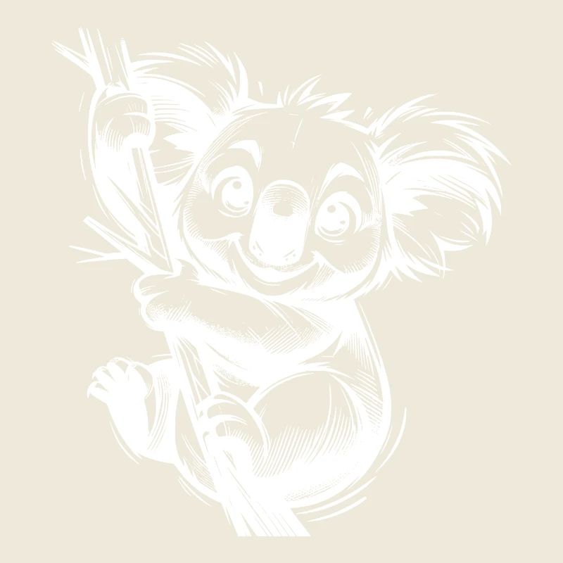 Lustiger australischer Kinder Koala am Baum