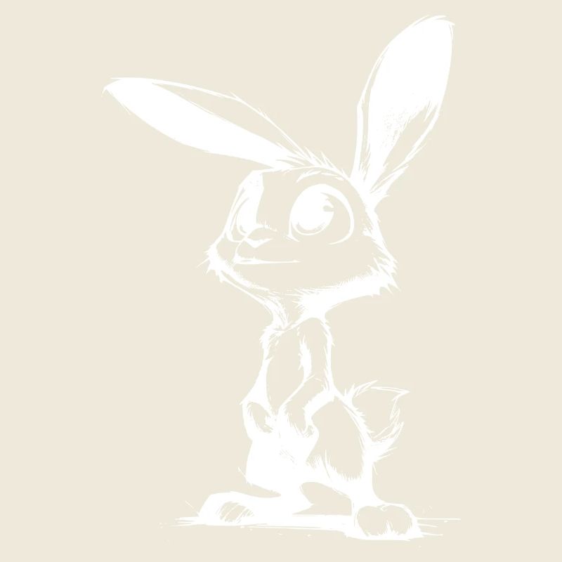 Lapin mignon avec de grands yeux et de grandes oreilles