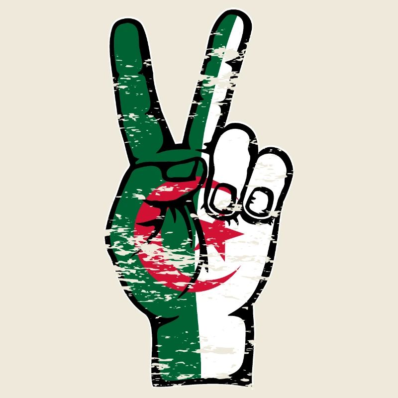 Drapeau de l’Algérie Paix Symbole de victoire utilisé