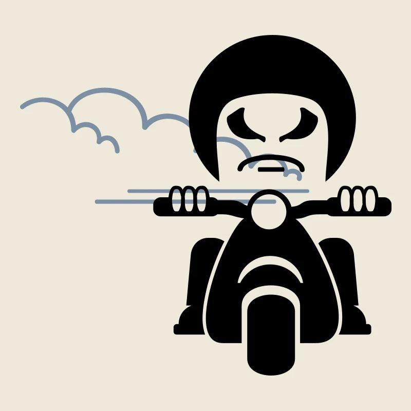 Rocker auf dem Motorroller / bad dude on a