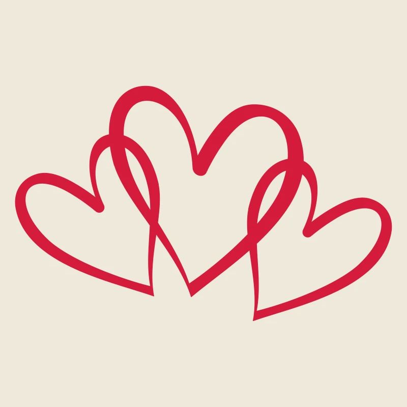 3 verschlungene Herzen