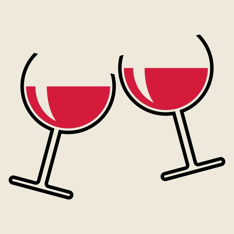 2 verres à vin rouge (vin rouge / vin / rond ouvert / 2C)