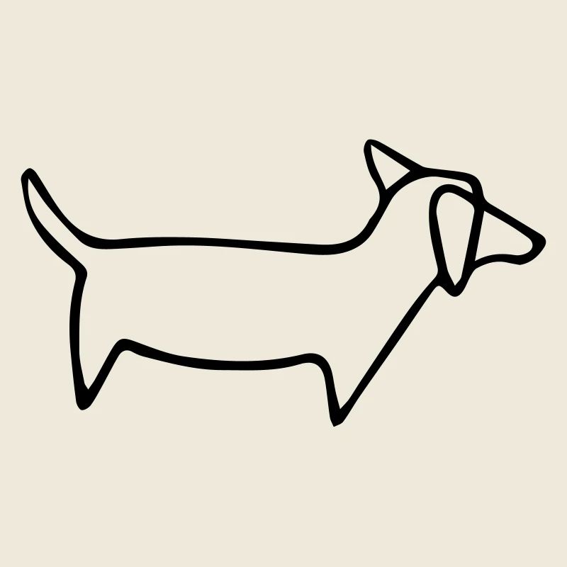 Dachshund minimalism drawing