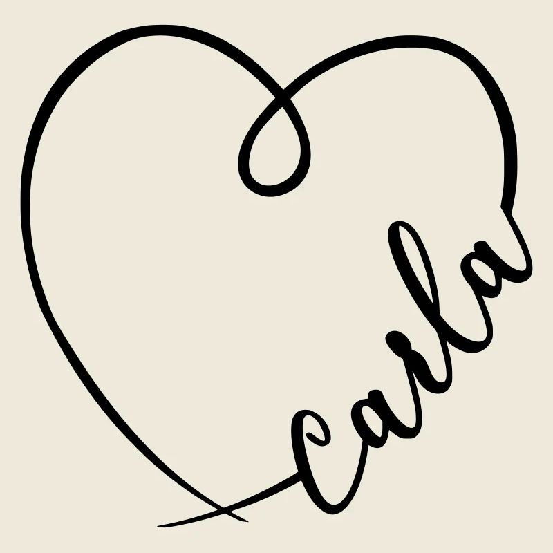 Carla Name Kalligrafie Herz