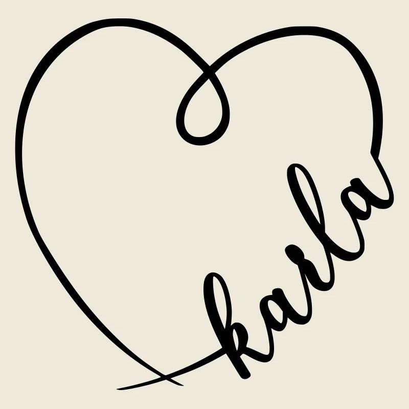 Karla Name Kalligrafie Herz