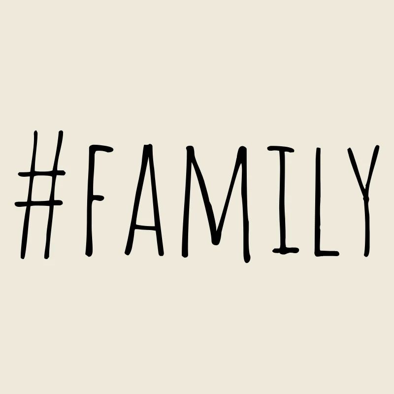 Hashtag famille - idée cadeau élégant