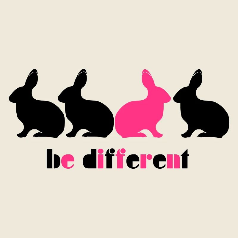 Être différents lapin Bunny 2C unique unique.