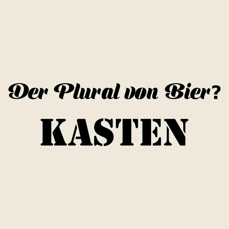 Der Plural von Bier Kasten