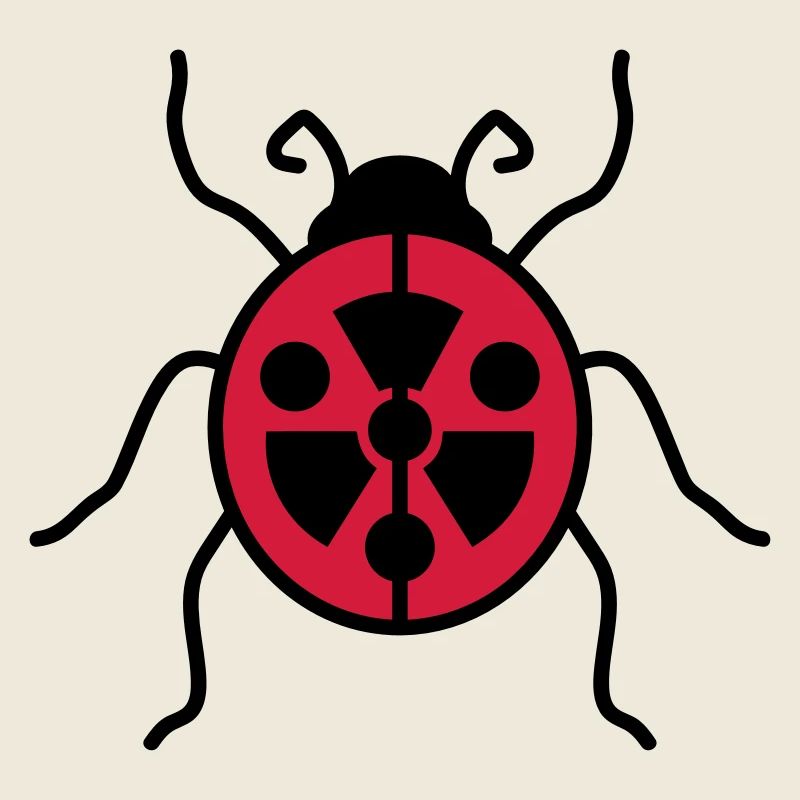 atom symbol radioactive danger danger warning hinwe