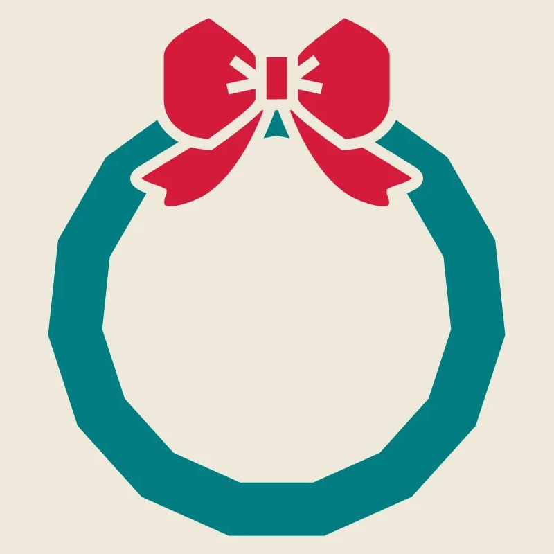 Couronne de Noël avec ruban rouge