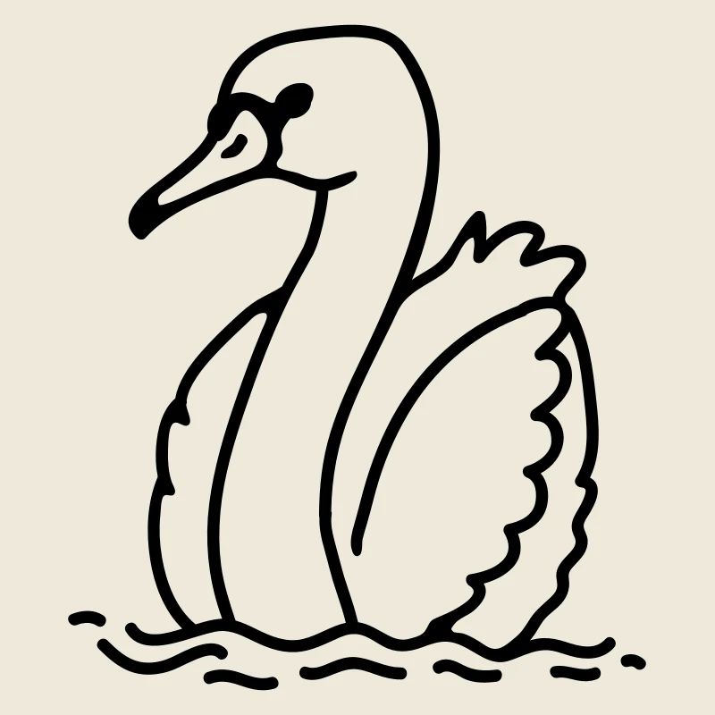 schöner Schwan - line