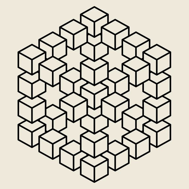 Figure impossible imagination géométrie cube Escher