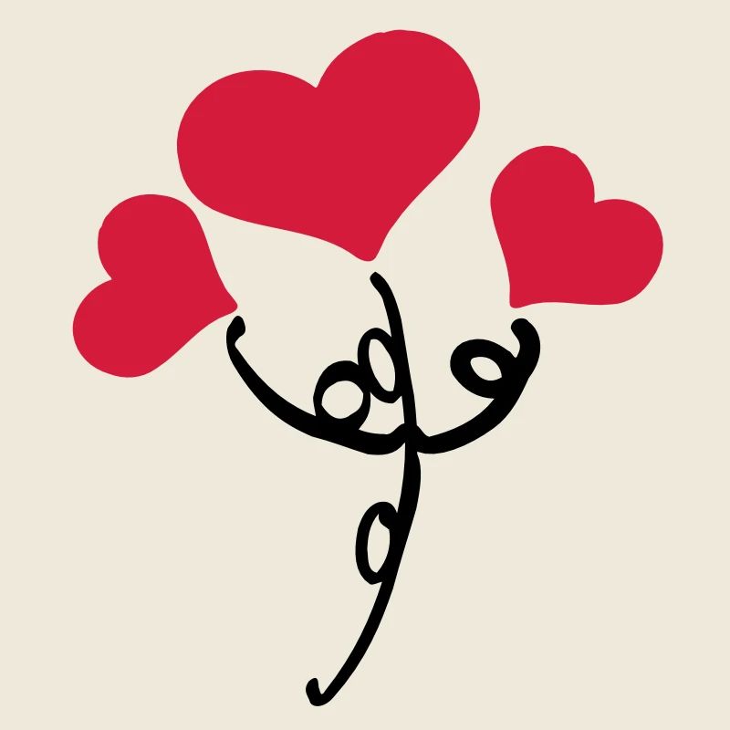 Red hearts flower