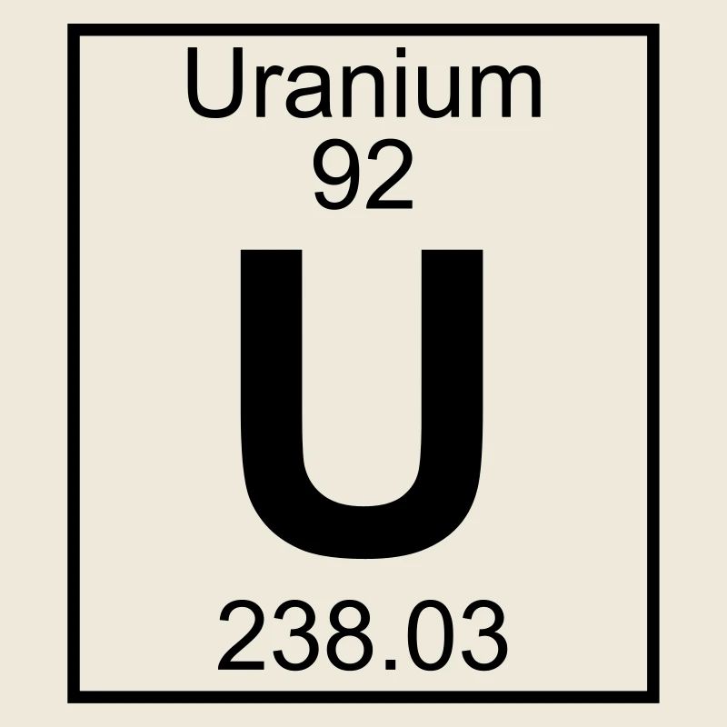 Periodic Element 92 - U (uranium) - BIG