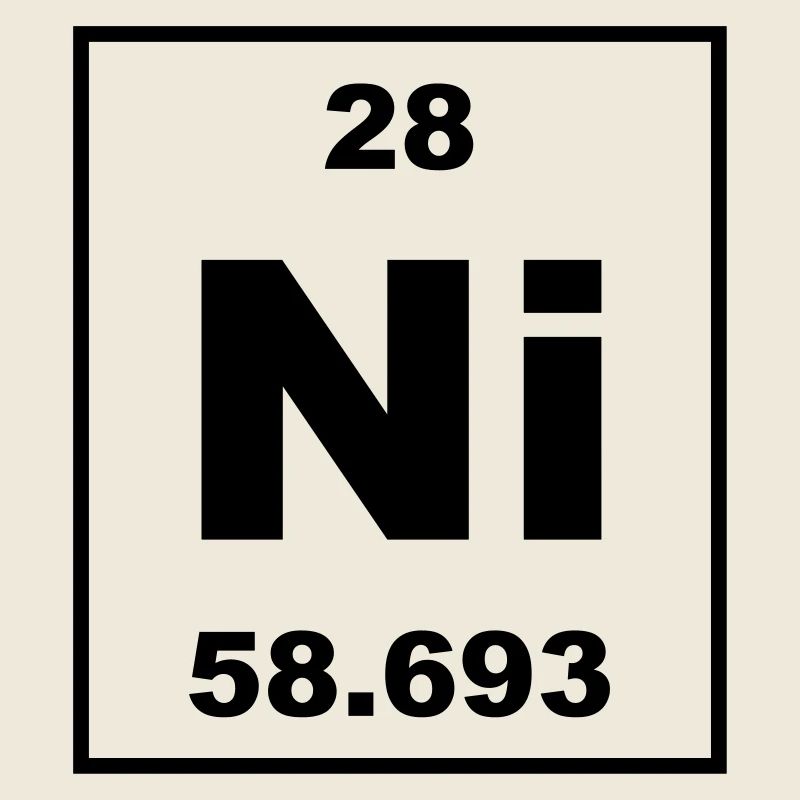 Periodic Element 28 - Ni (nickel) - small