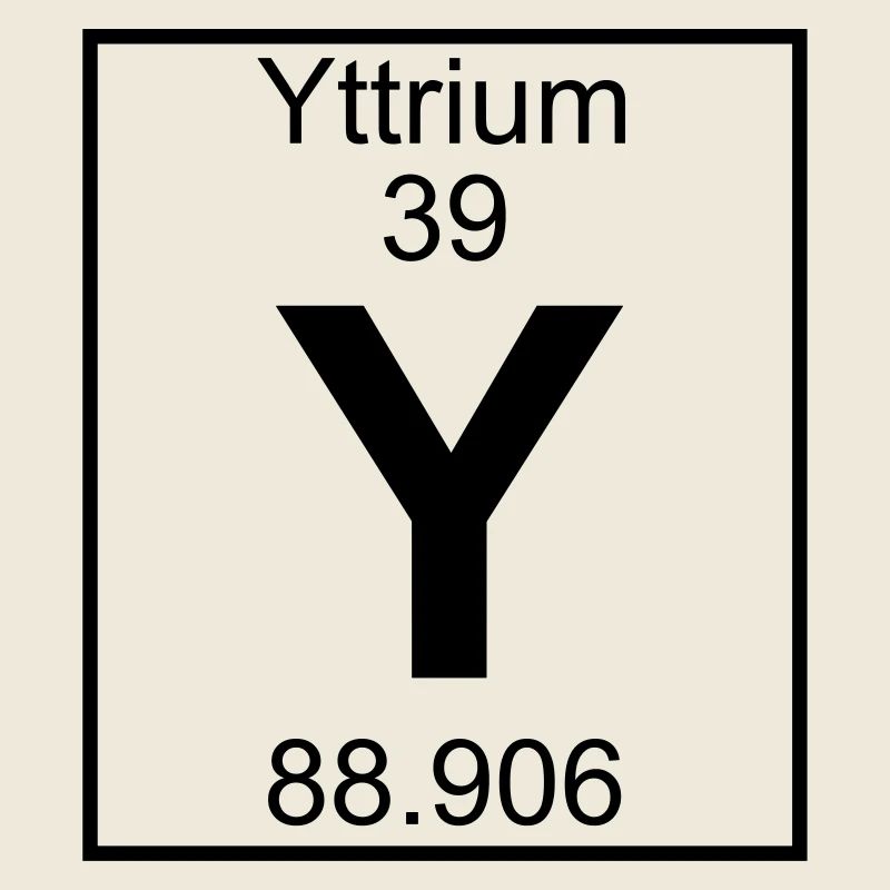 Periodic table element 39 - Y (yttrium) - BIG