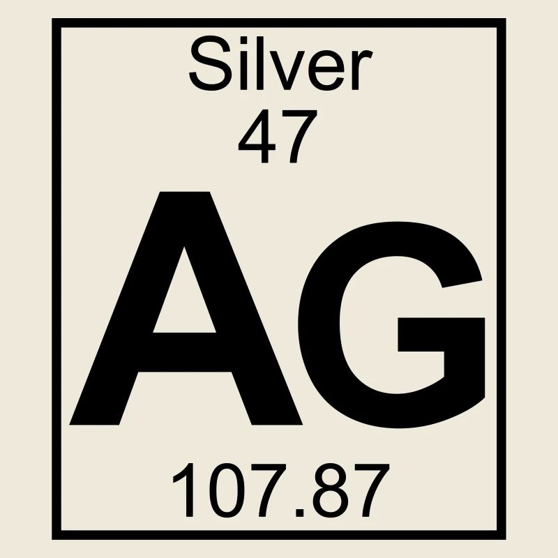 Periodic table element 47 - Ag (silver) - BIG
