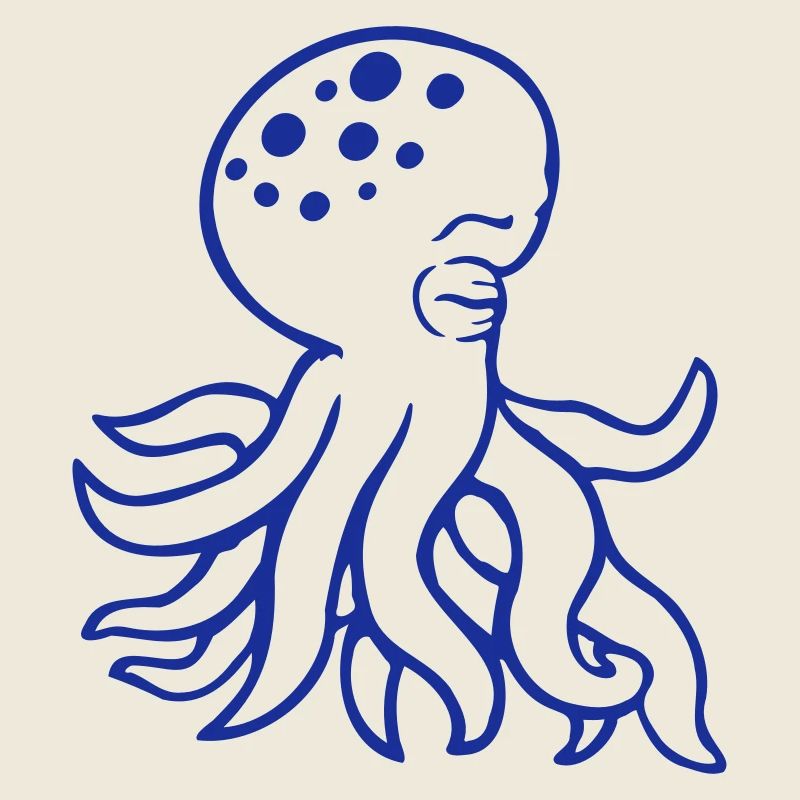 Octopus sleeps sad eyes closed tired cute