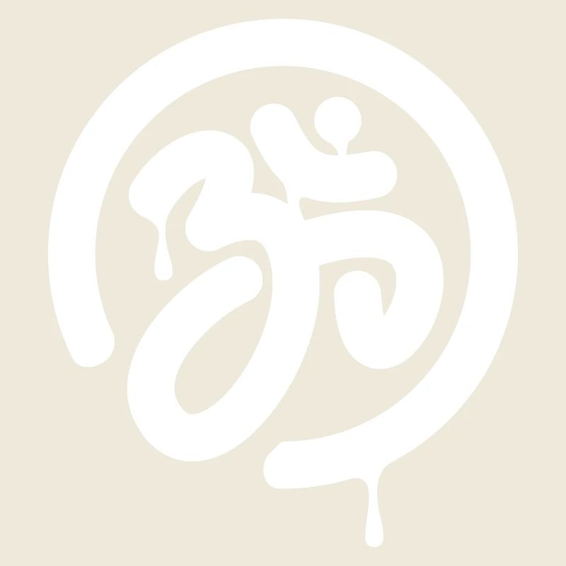 Graffiti OM im Tag-Stil mit Drips im Kreis