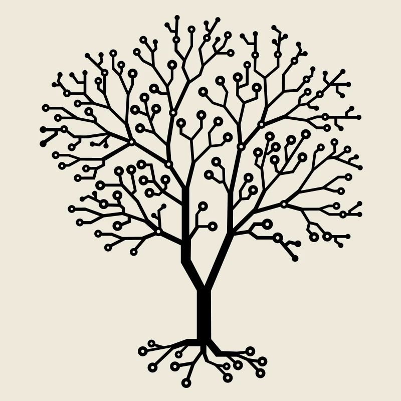 Computerplatinen - Baum aus Chips