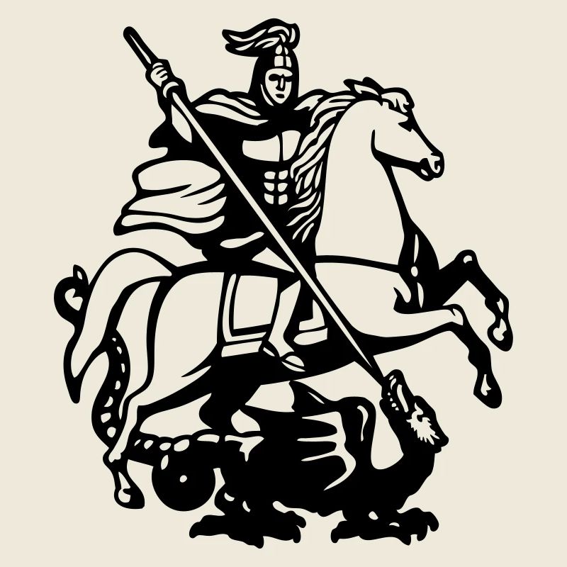 Ritter Saint George tötet den Drachen