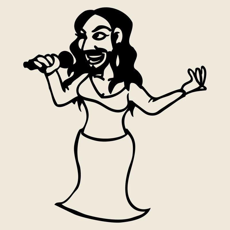 Frau mit Bart Drag Queen Transvestit