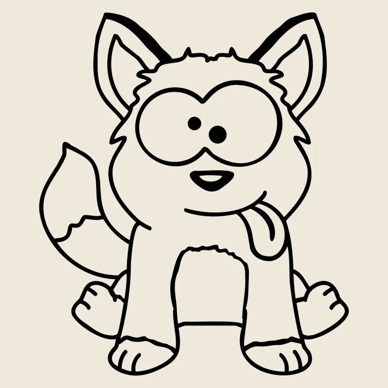 Dog Fox Funny Grimace Squint Tongue Out