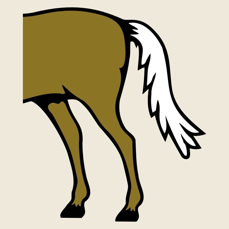 Halbes Pferd Hinterteil Hinten Hintere Hälfte Spaß