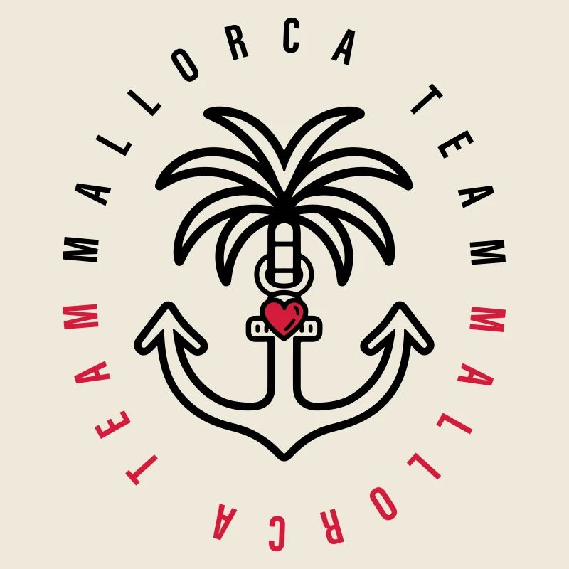 Mallorca Team Anchor Palm Tree Heart