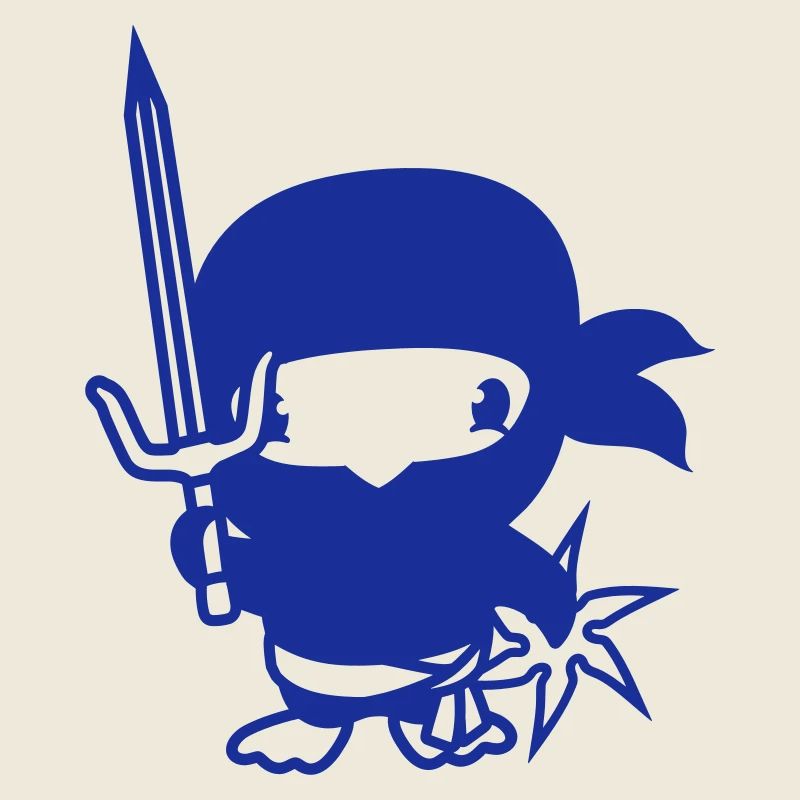 Vogel Ninja Kämpfer Assassin Schwert Ninjastern