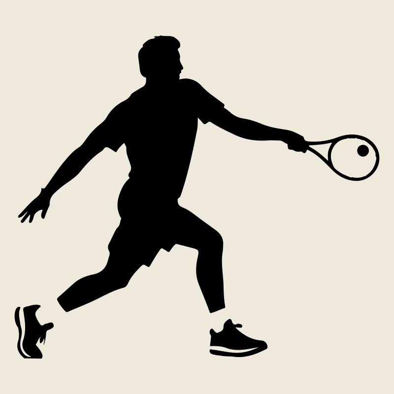 Tennis Spieler Silhouette