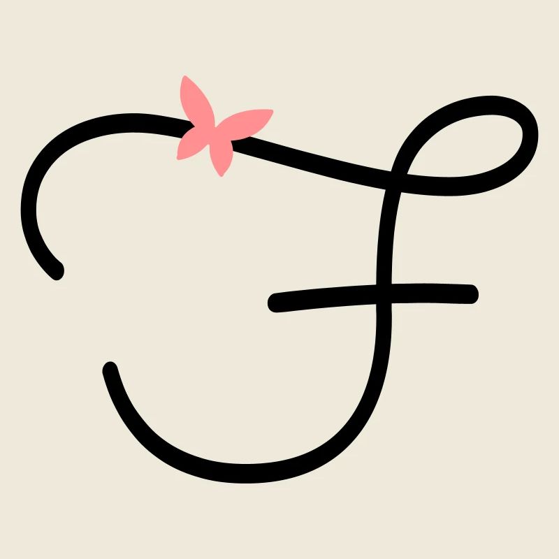 Buchstabe F Schmetterlingsbuchstabe