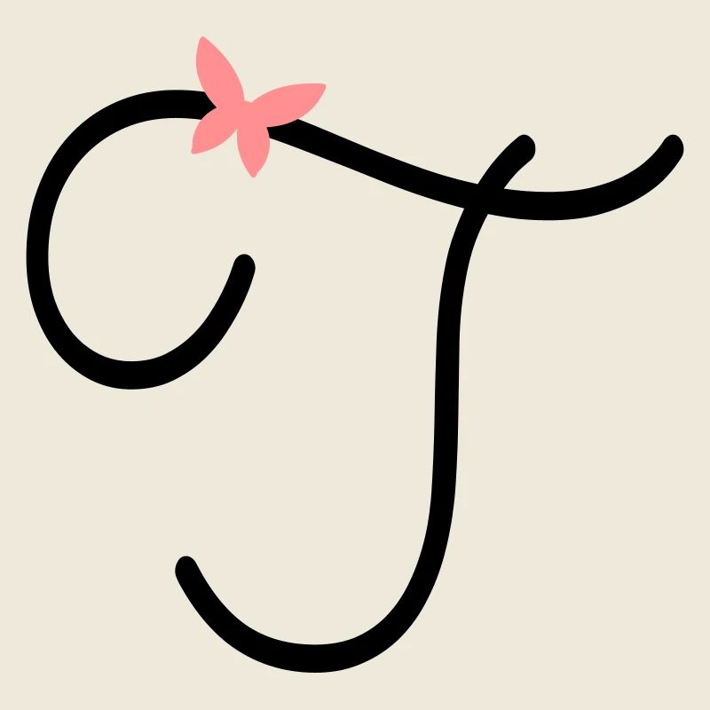 Letter T Butterfly Letter