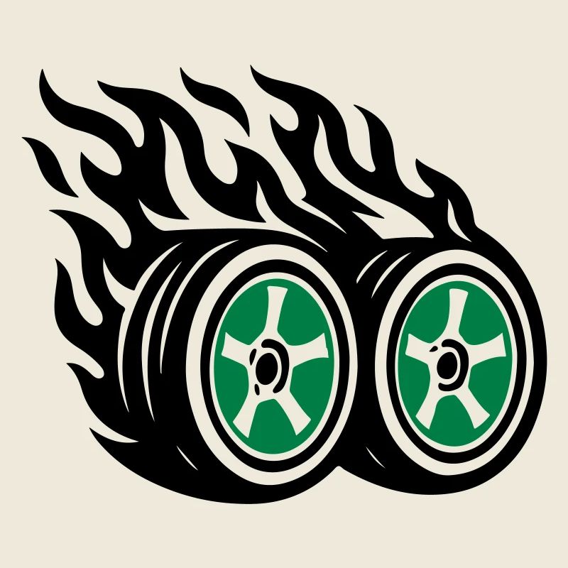 Car Tire Flame